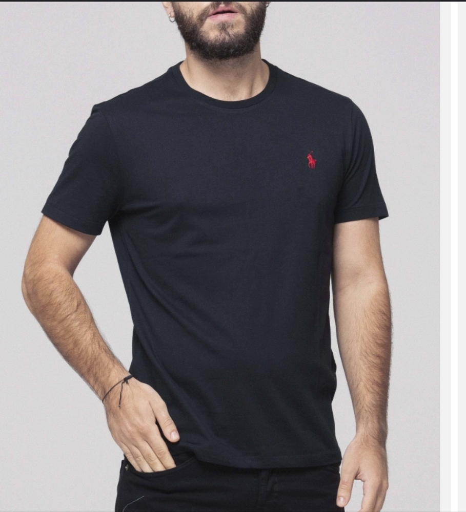 Polo Ralph Lauren Cotton T-Shirt Black Size Large - Picture 2 of 8